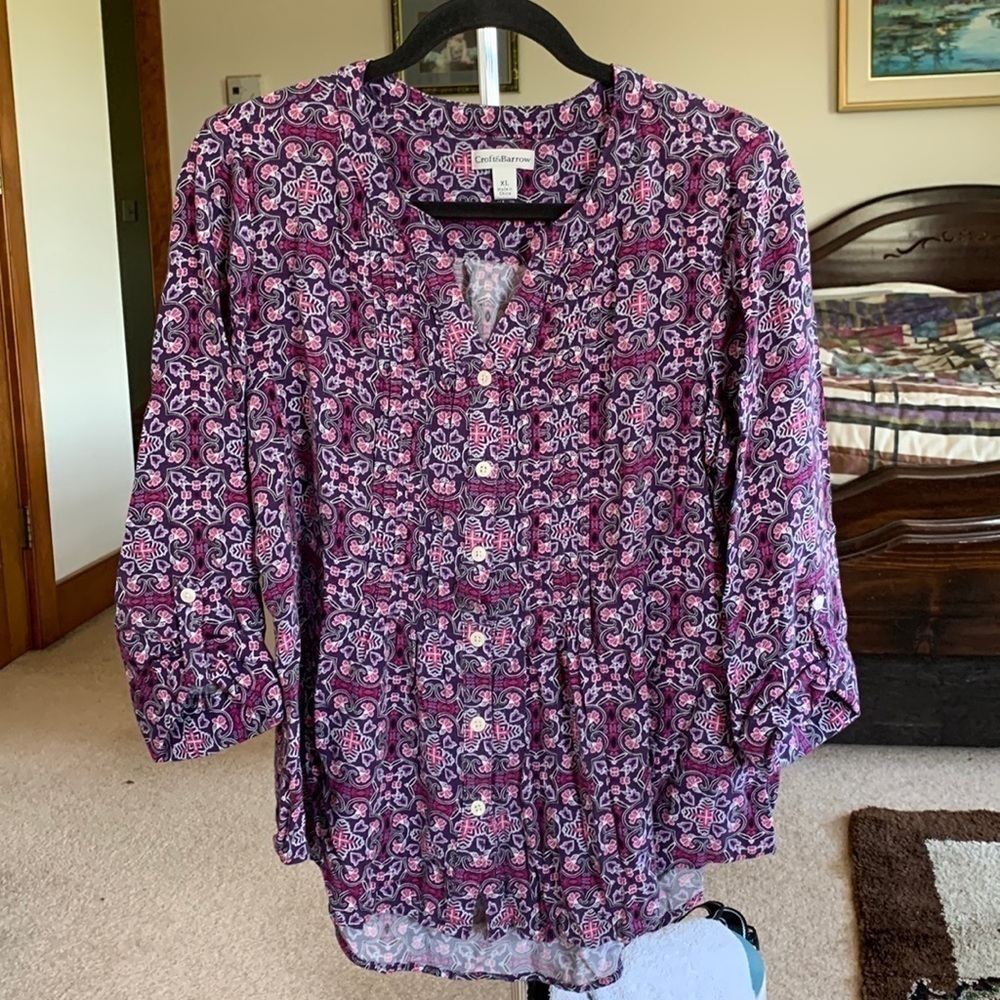 Croft and Barrow Blouse Tunic Size XL EUC